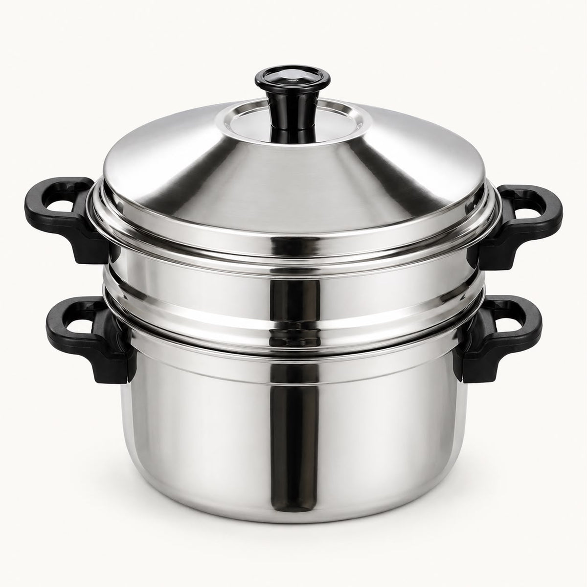 Annam's 2 Tier Steamer in stainless steel with lid