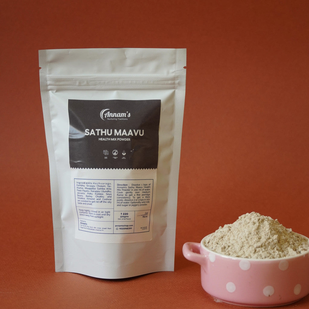 Sathu Maavu | Health Mix the nutrient-rich powder is made with a blend of many millets