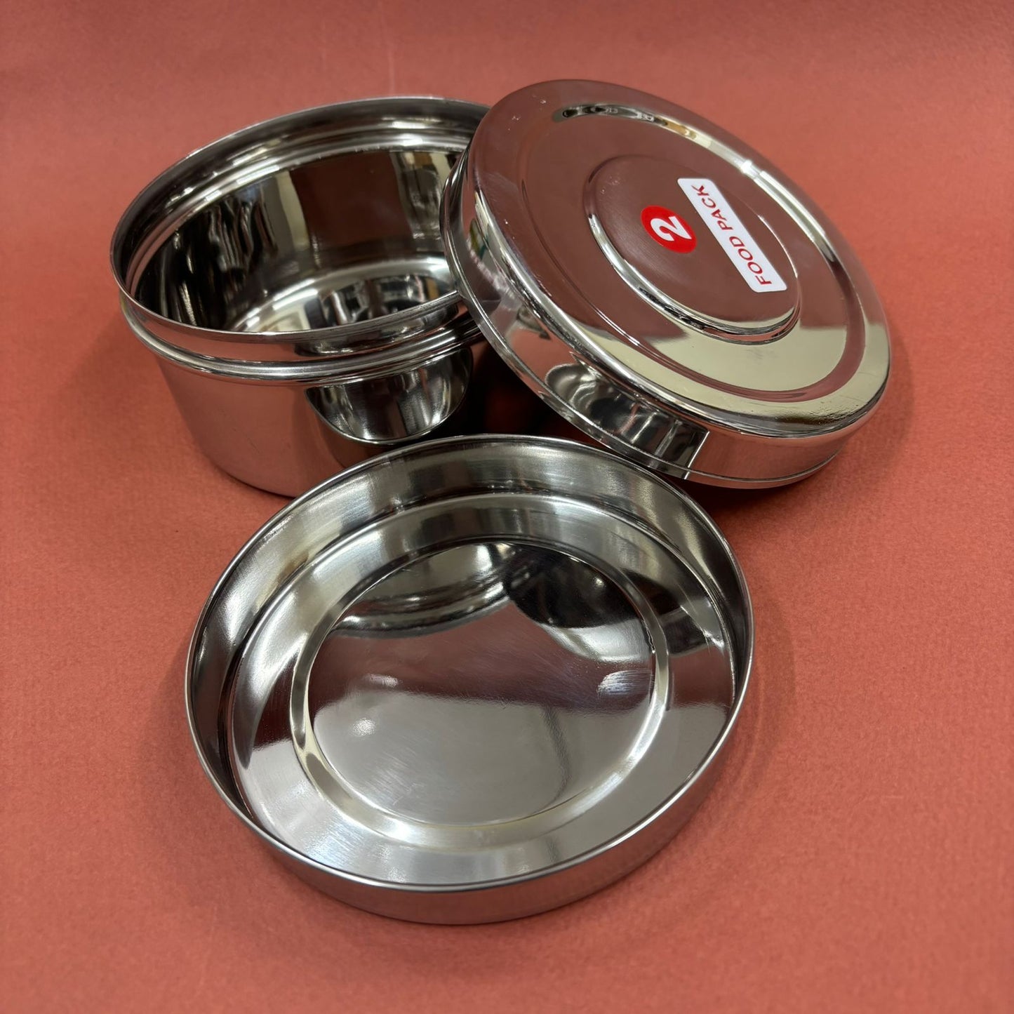 Premium stainless steel lunchbox with secure lid for school, office, and travel meals