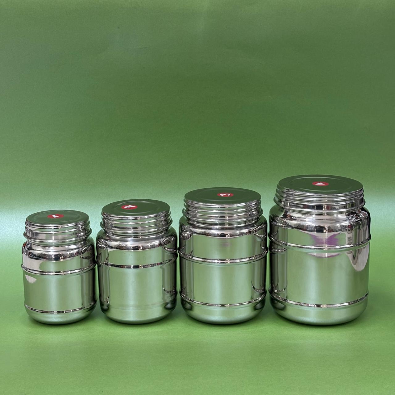 Stainless Steel Horlicks Shape Bottle with Line