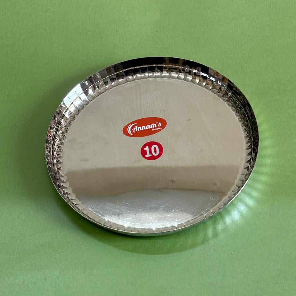 Snack Plate with Designer Edge Stainless Steel