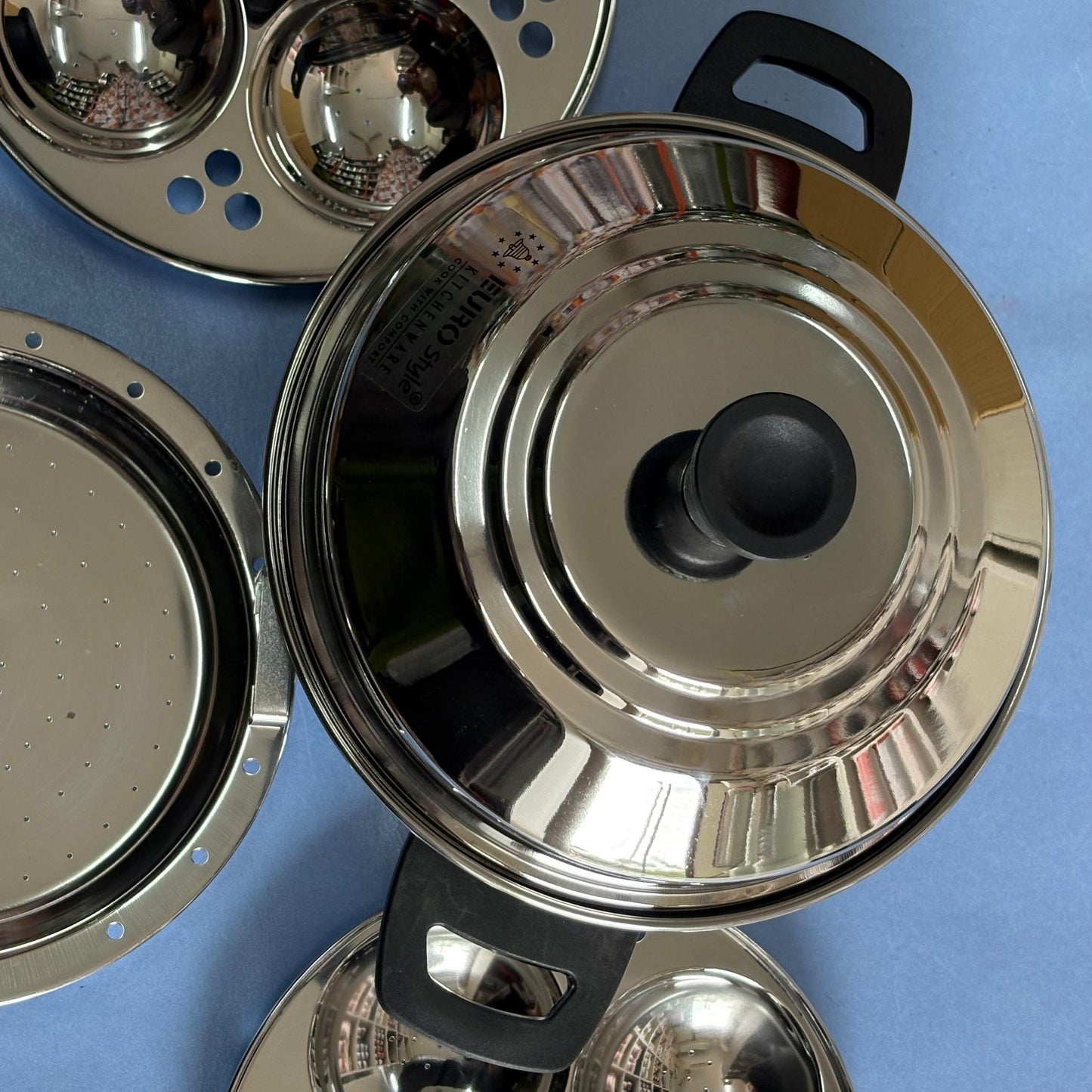 8 Idli Pot with Steamer Plate - Stainless Steel