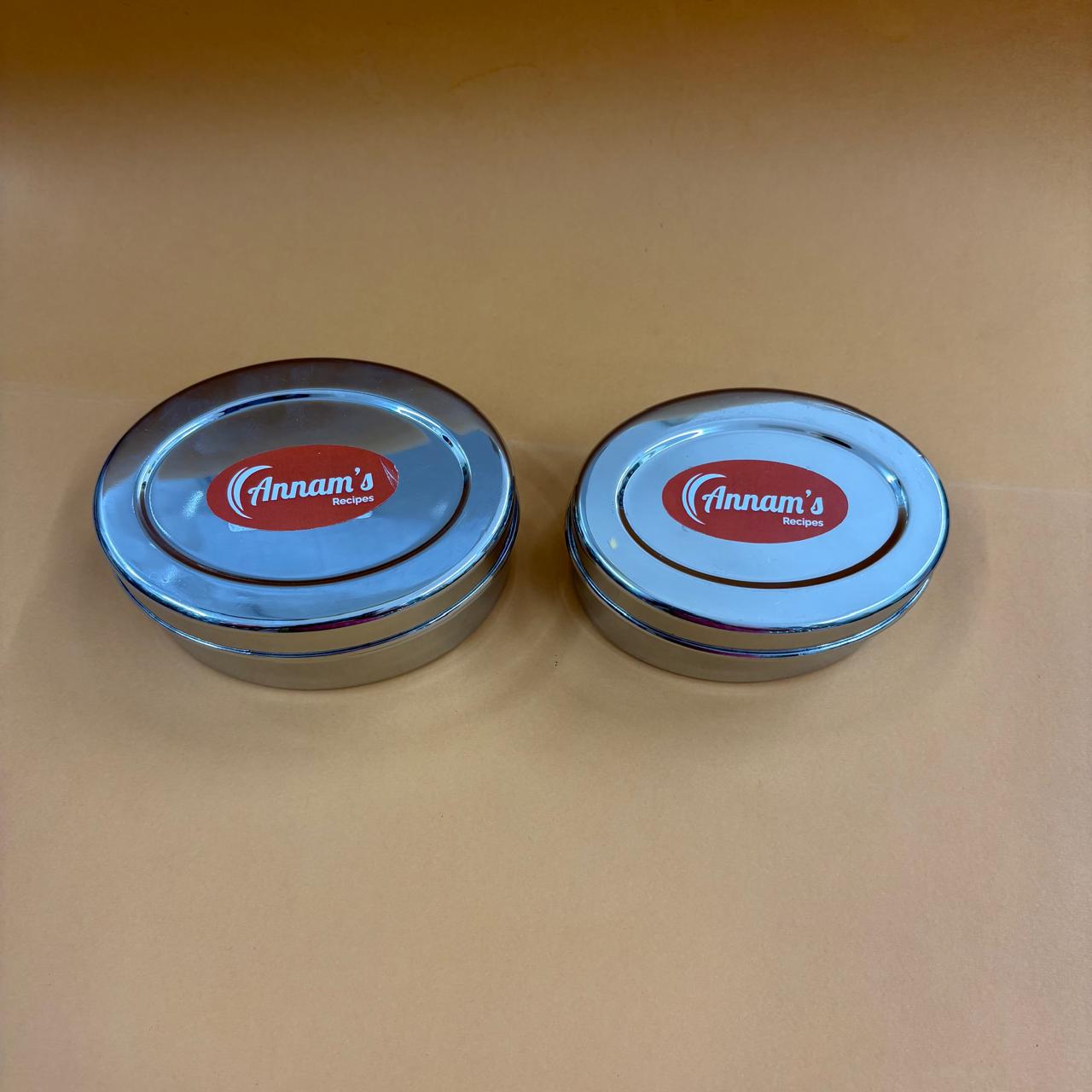 Oval Snacks Box in Stainless Steel