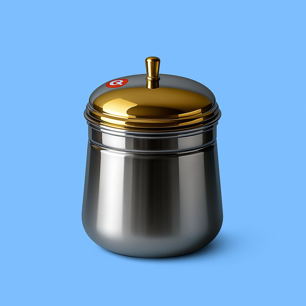 घी का बर्तन चेट्टीनाड बड़ा | घी कंटेनर स्टील