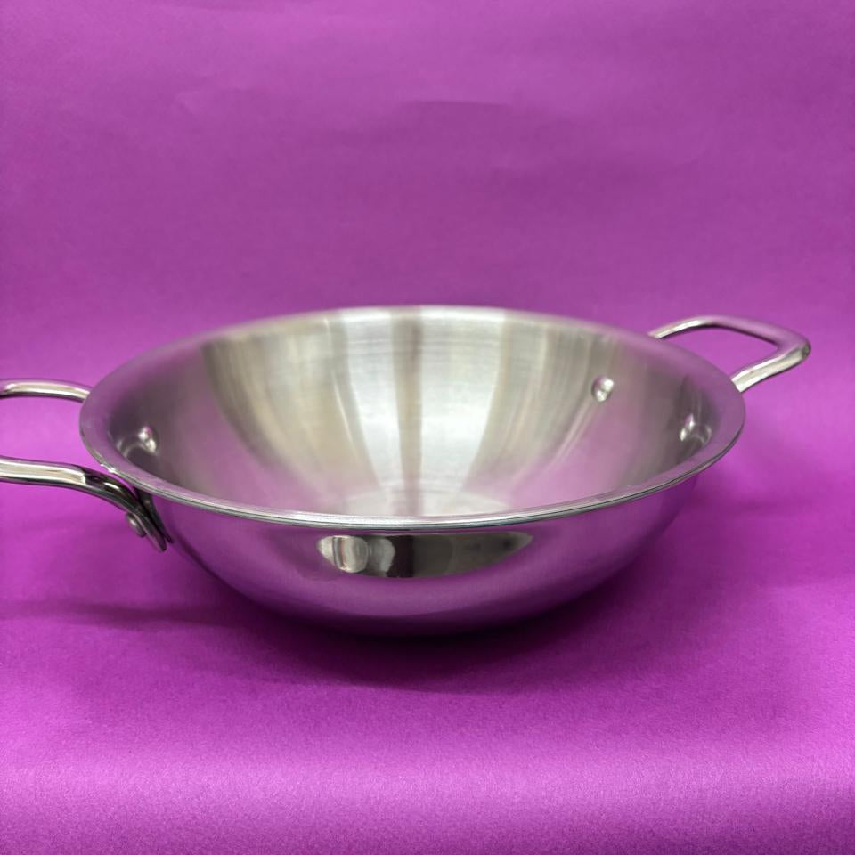 ES TriPly Kadai - Stainless Steel (Without Lid)