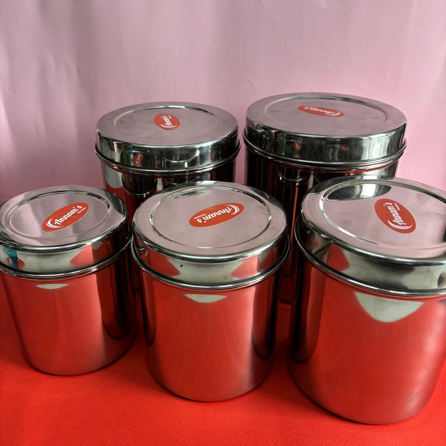 Storage Containers Kitchen - Karaikudi Kitchen Dabba set 5