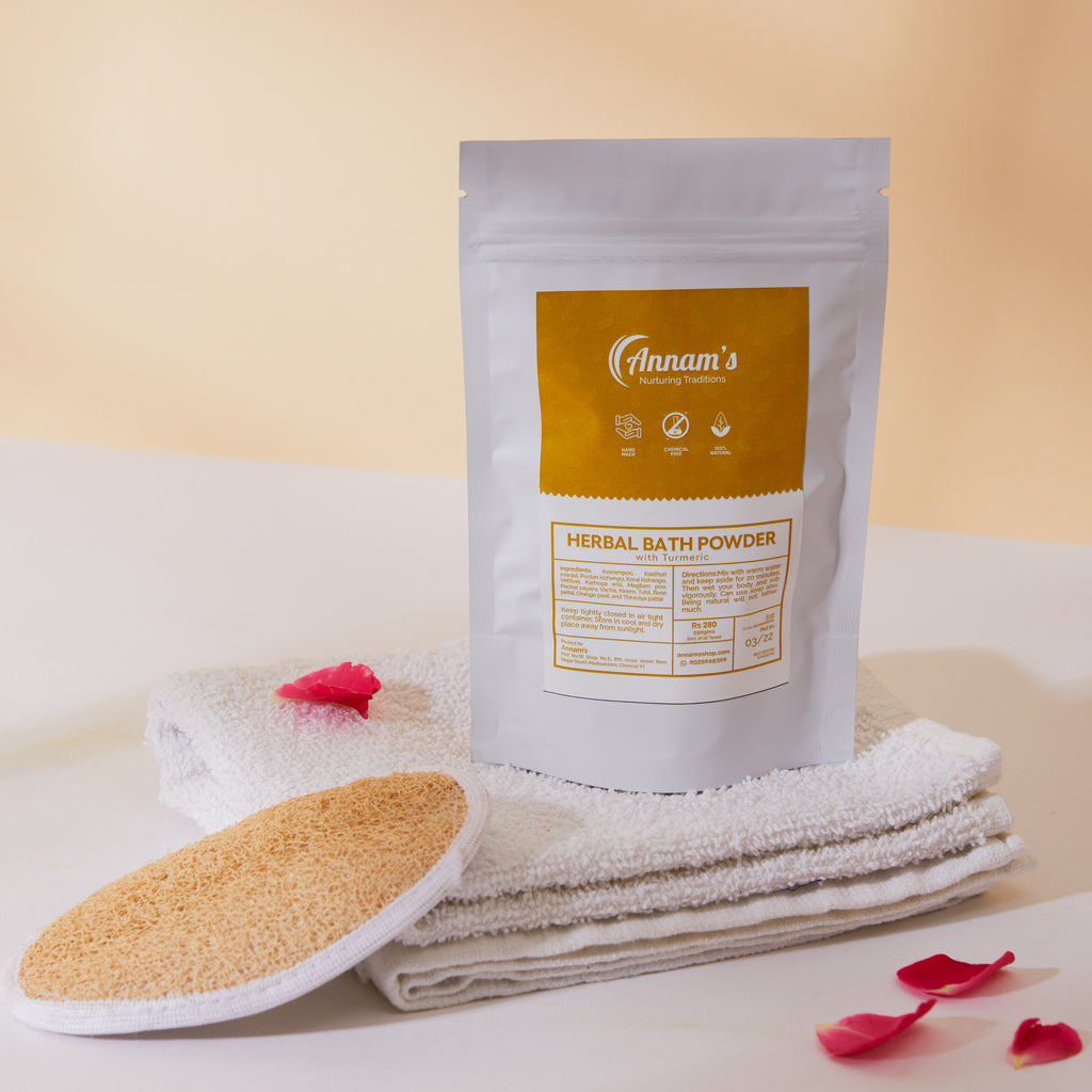 Annam's Bath Powder – Ubtan powder is an unique blend of 12 natural herbs and flowers