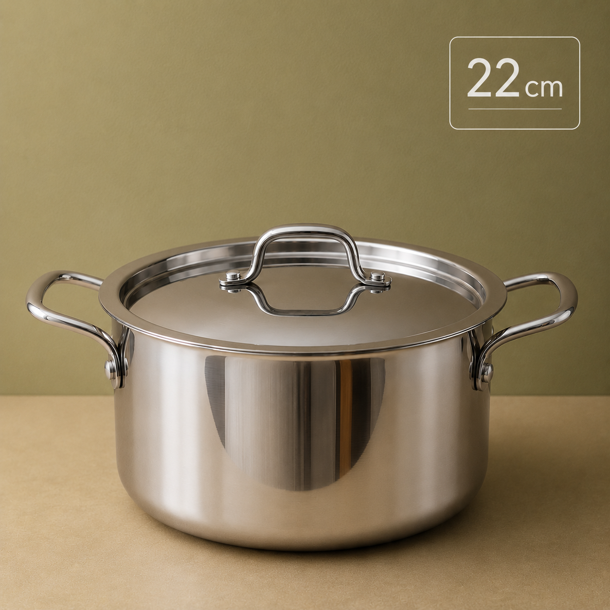 Triply Multi Cooking Pot with Lid | Induction Compatible - Stainless Steel