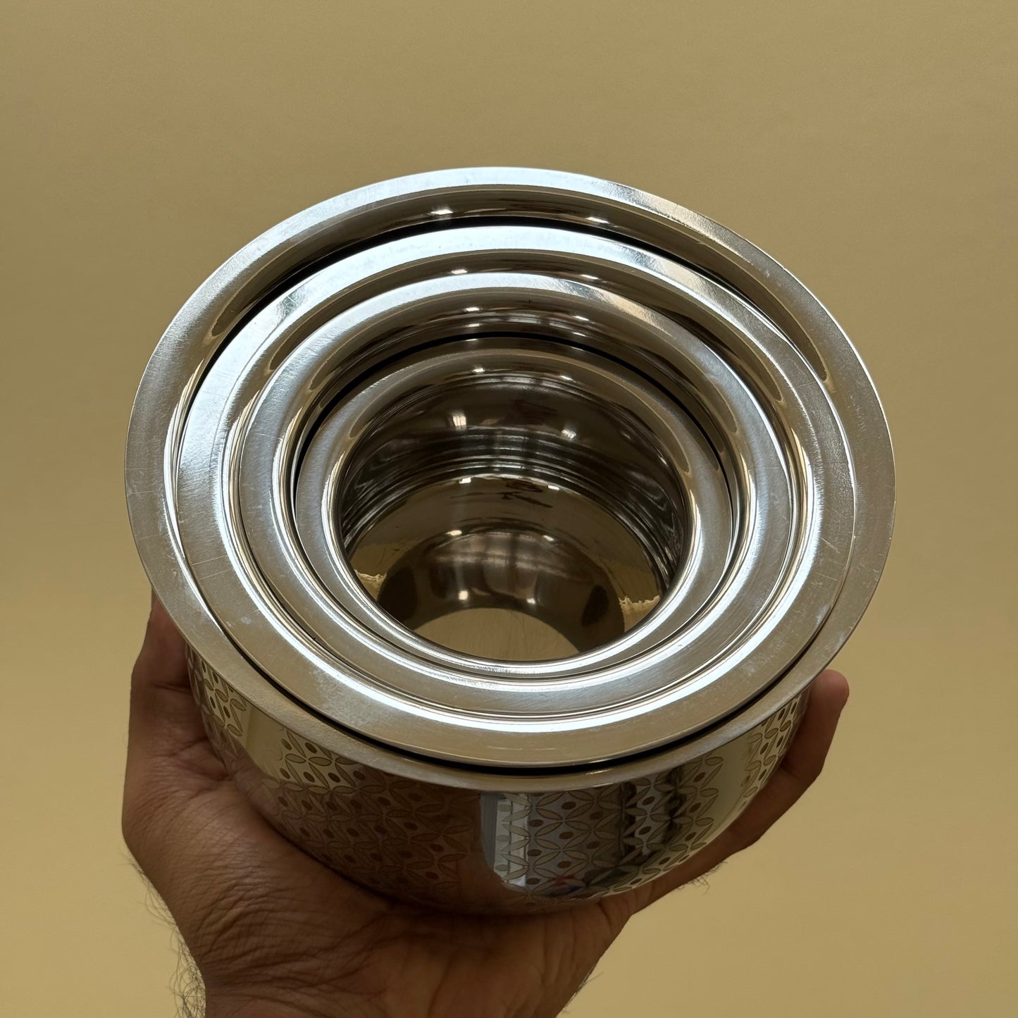 Chettinad Laser Adukku Satti - Stainless Steel Serving Bowls VS