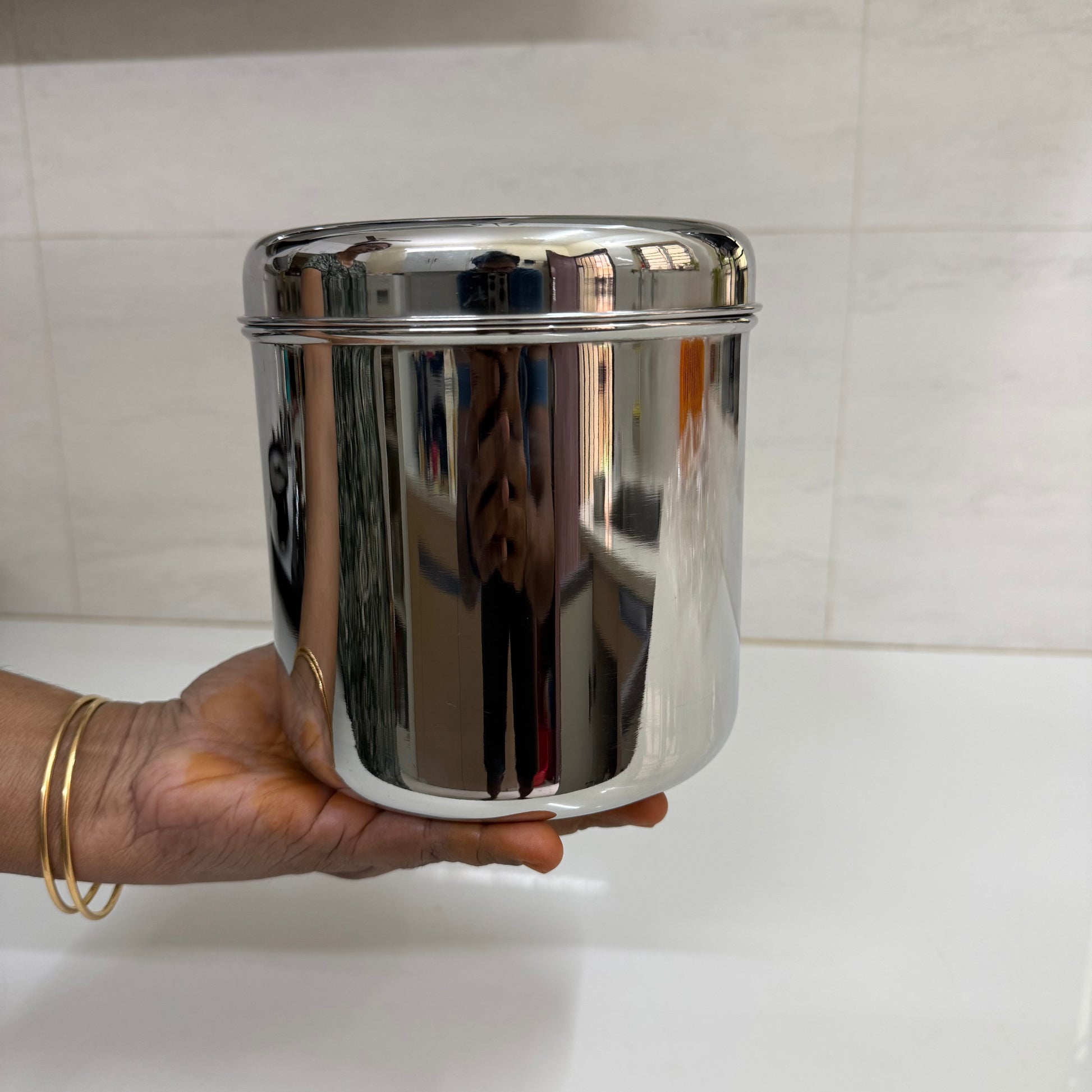 1Kg Salem Stainless Steel Kitchen Storage Container – Front View