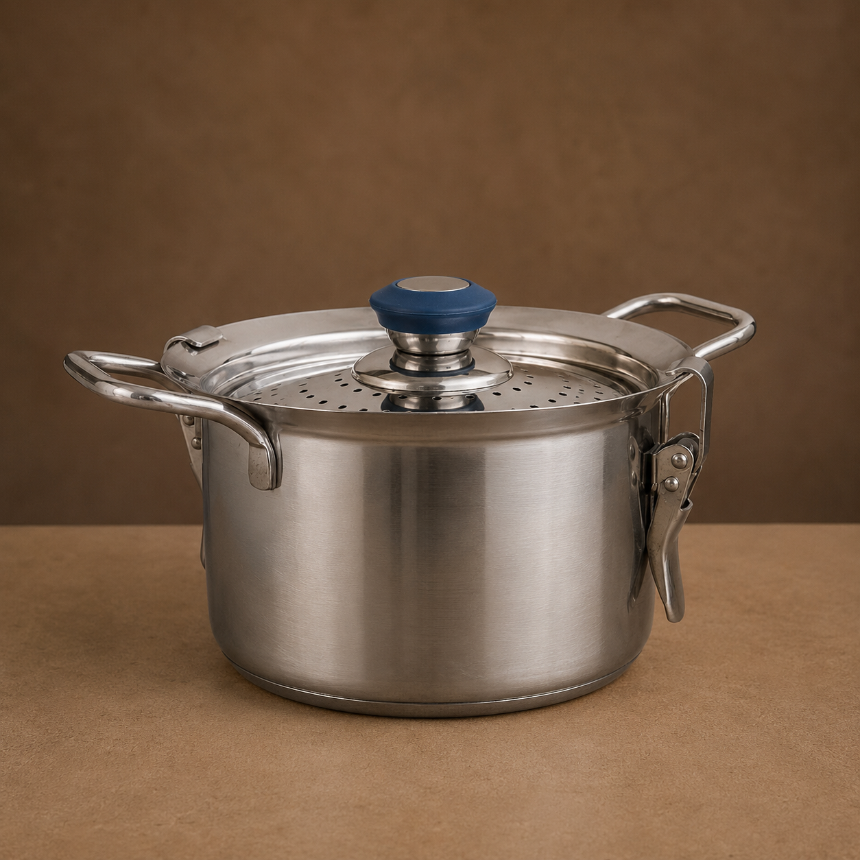 Rice Strainer Pot (Annapathiram) with Sandwich Bottom – Stainless Steel