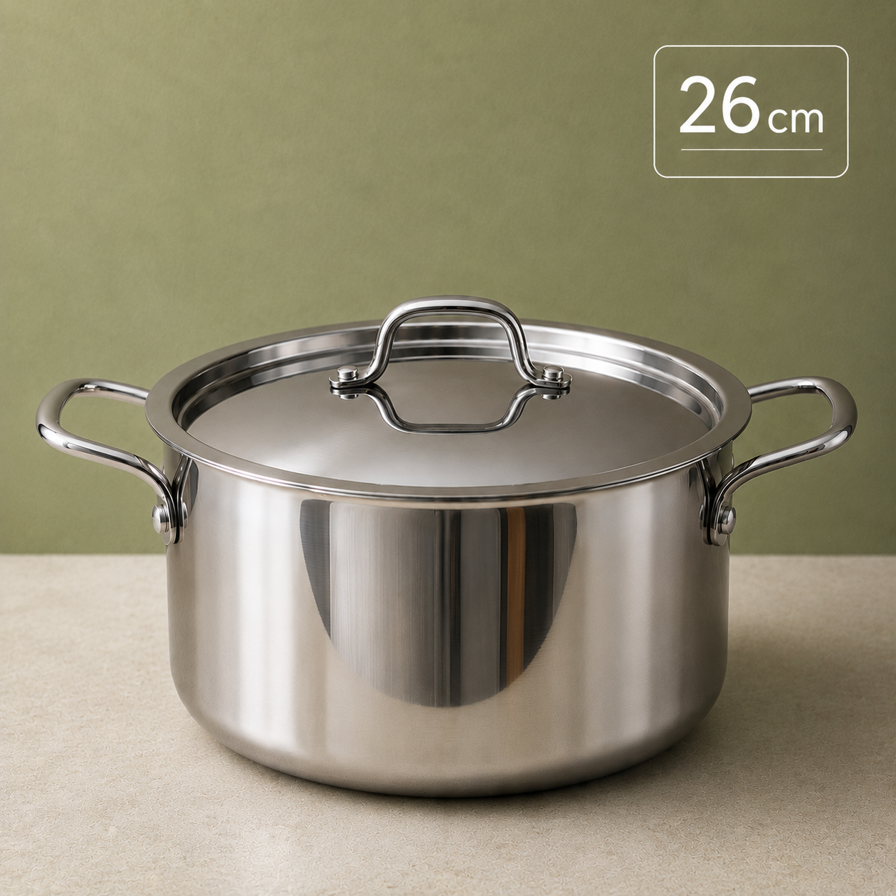Triply Multi Cooking Pot with Lid | Induction Compatible - Stainless Steel