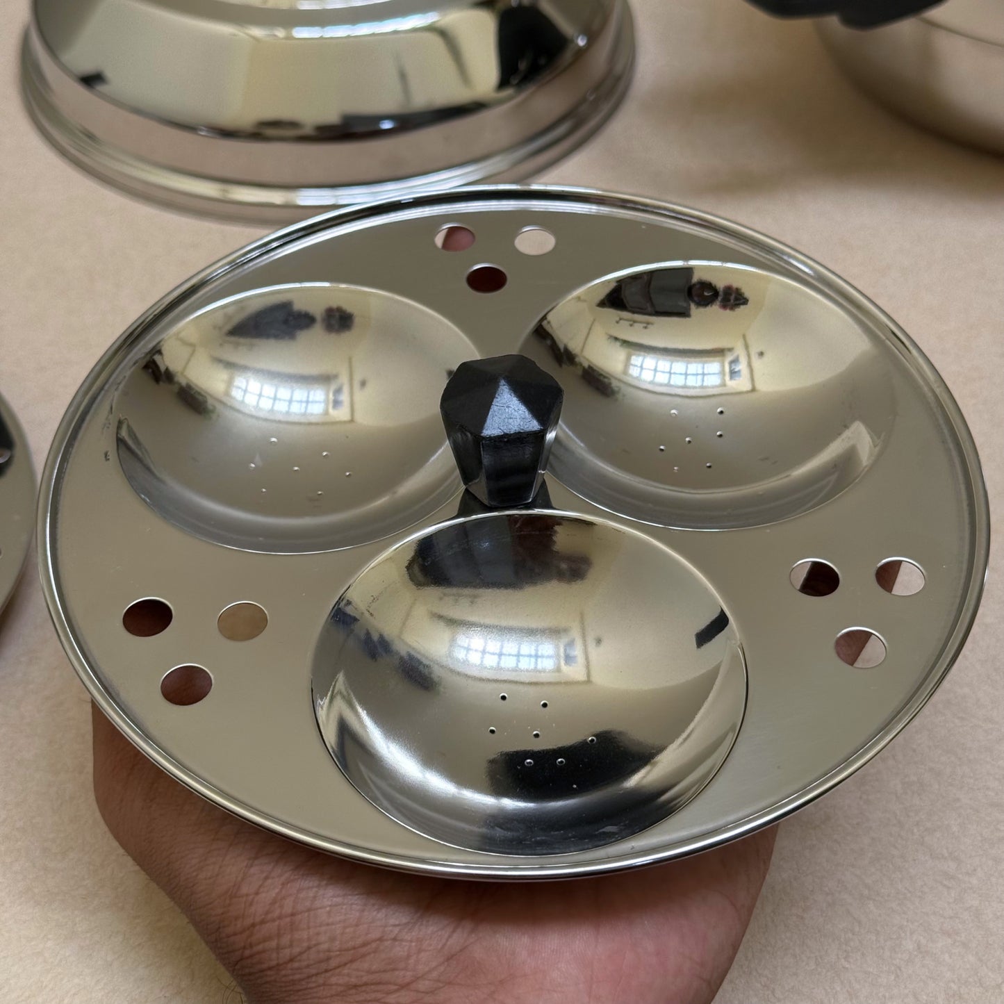 6 Idli Pot with Steamer Plate - Stainless Steel