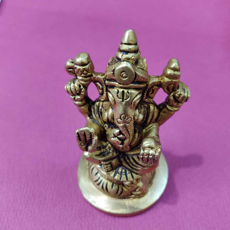 Antique Ganesh Idol Brass | Valampuri Vinayagar Statue