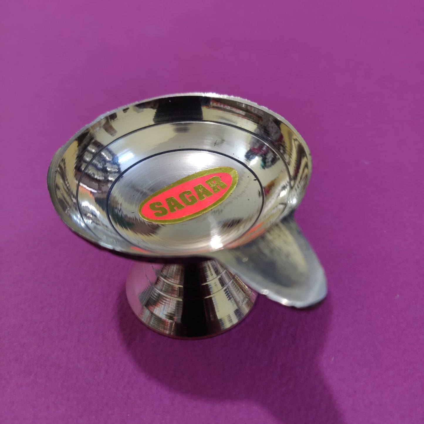 Brass Agal Deepam with Stand Single