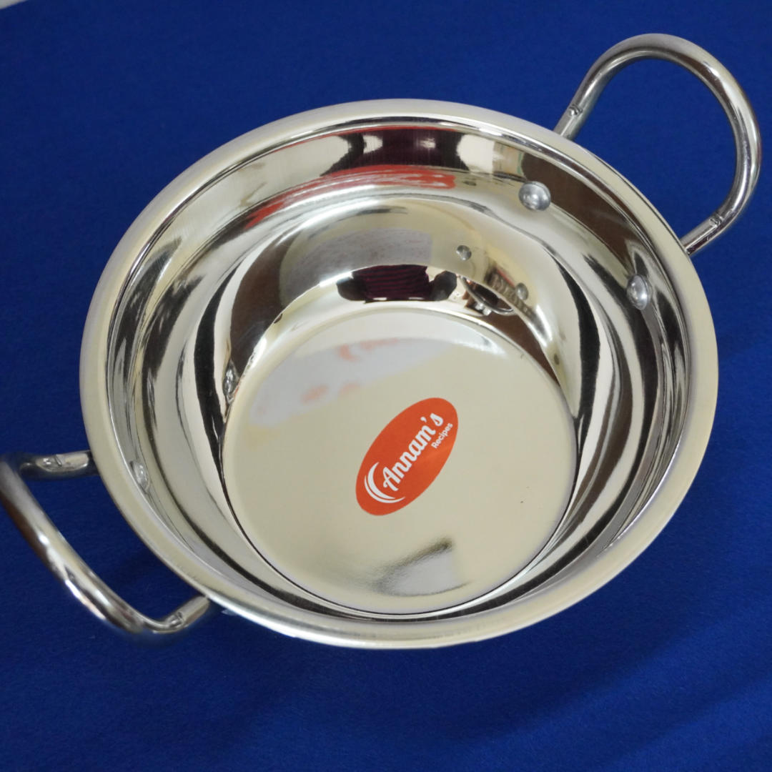 Frying Pan Stainless Steel | Kadai for Induction