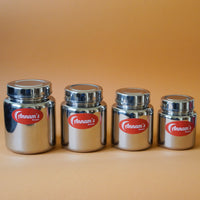 Horlicks bottle in stainless steel