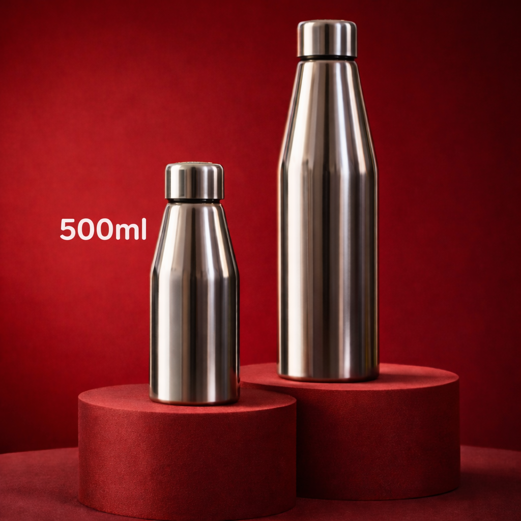 Stainless Steel Water bottle - Slim and Stylish | 500ml and 1000ml