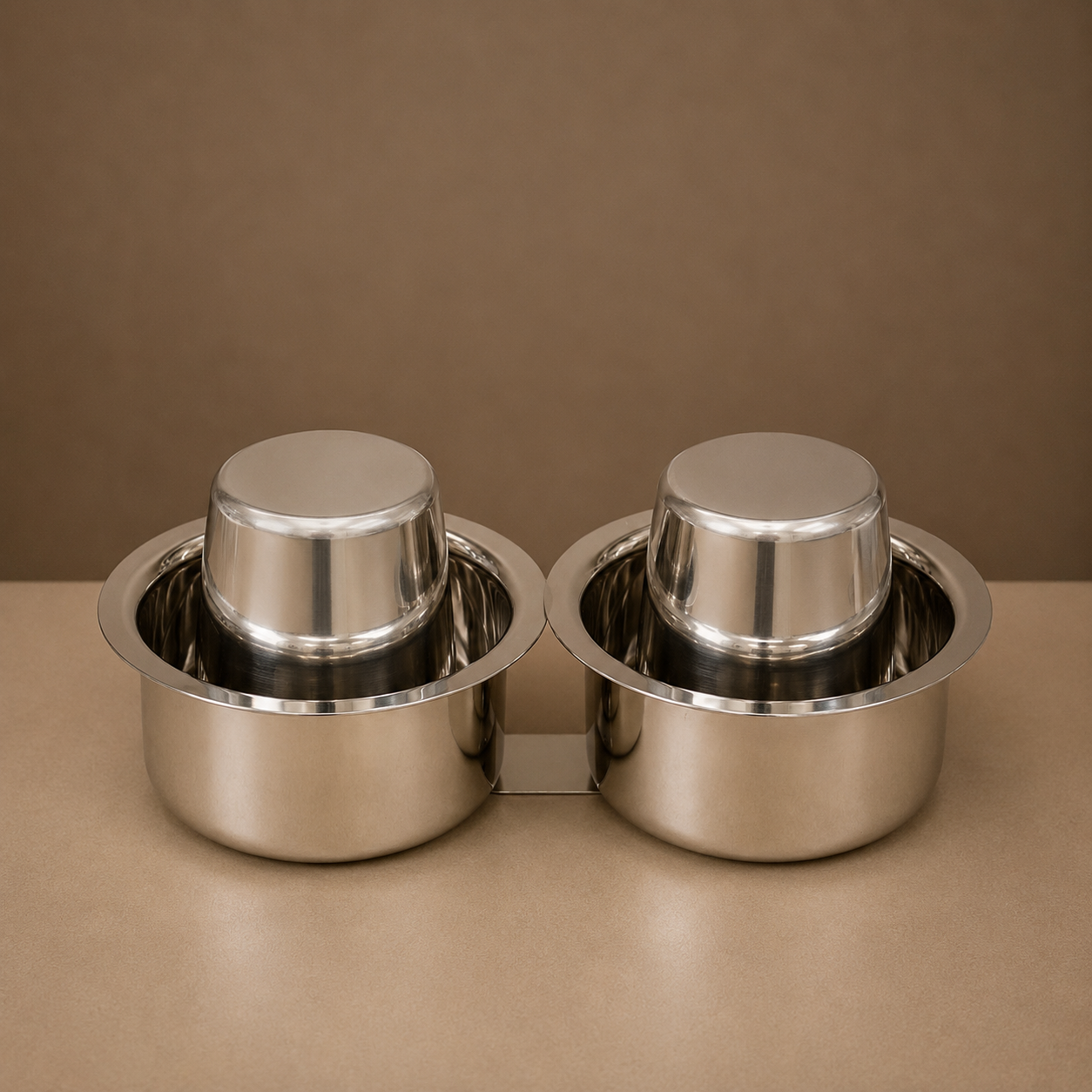 Coffee Dabara Pair - 2 Pcs set Stainless Steel