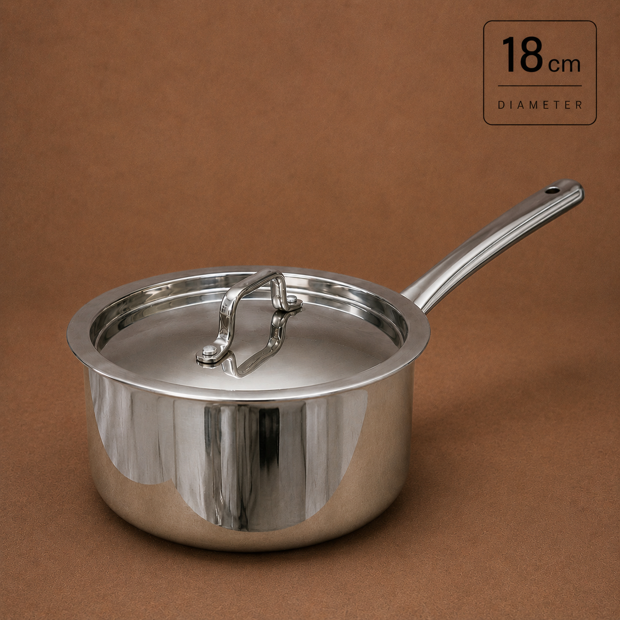 Triply Saucepan with Lid - Stainless Steel | Induction and Gas Compatible