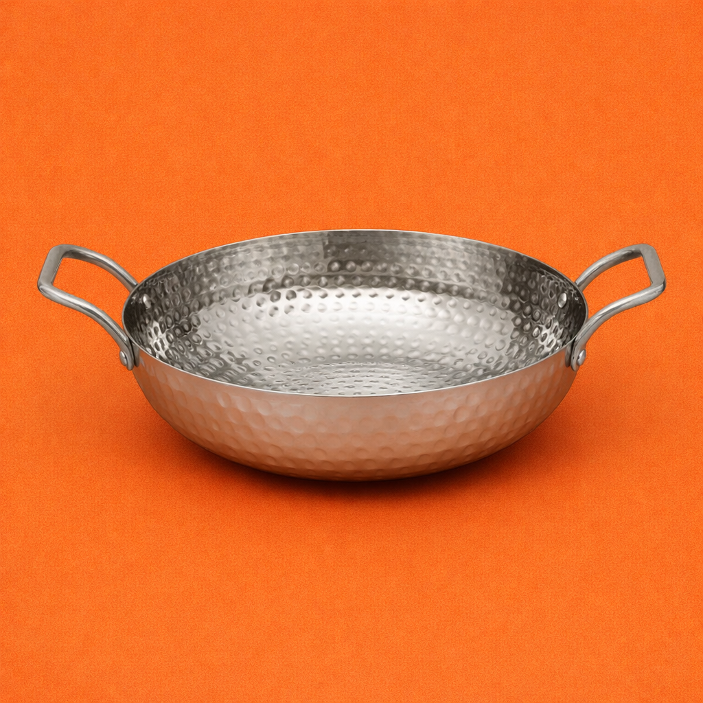 Dotted Kadai in Stainless Steel – Induction Friendly