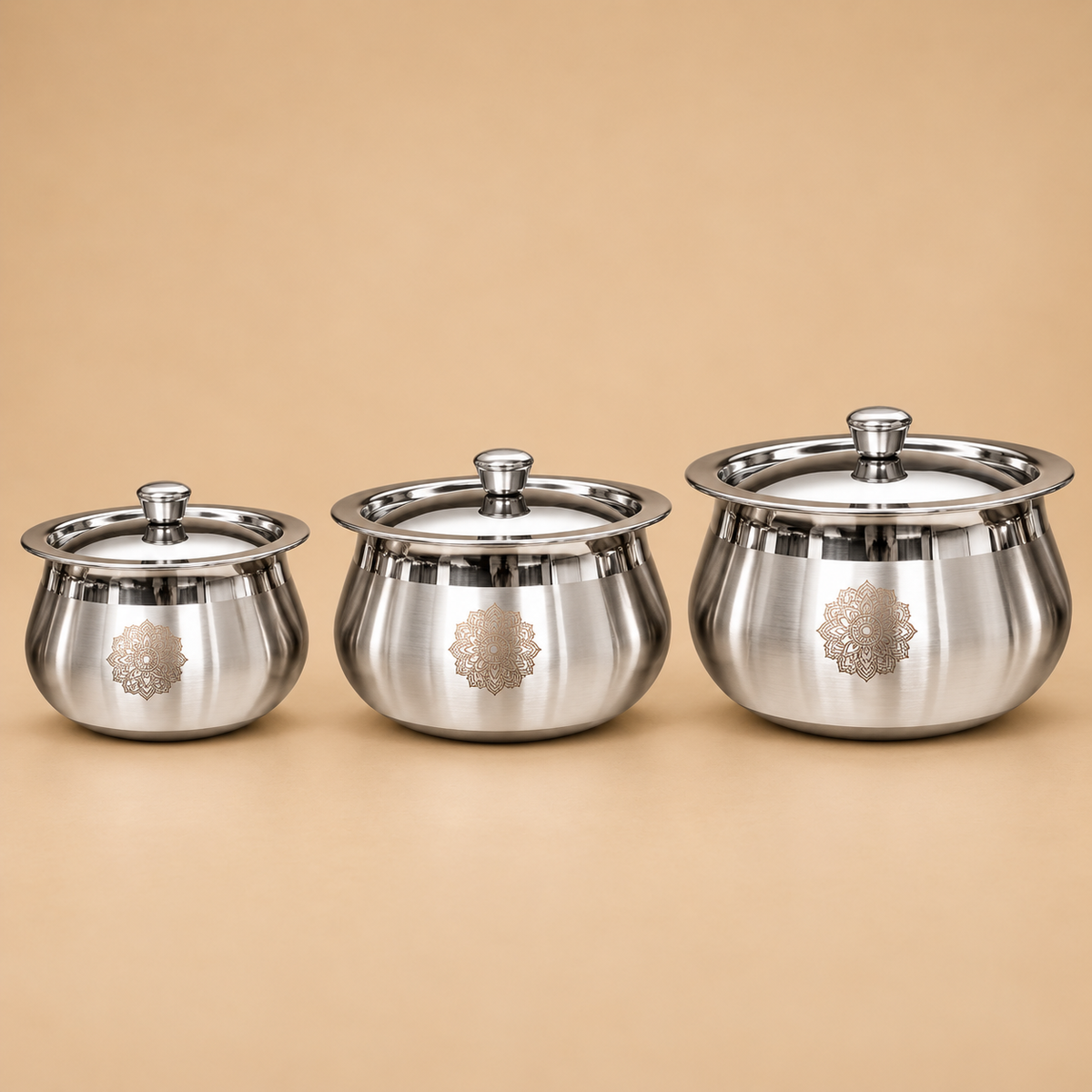 Pongal Handi  with Lid Heavy Stainless Steel