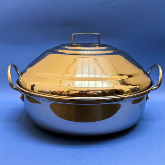 7 Idli Kadai Pot with Steamer Plate - Stainless Steel