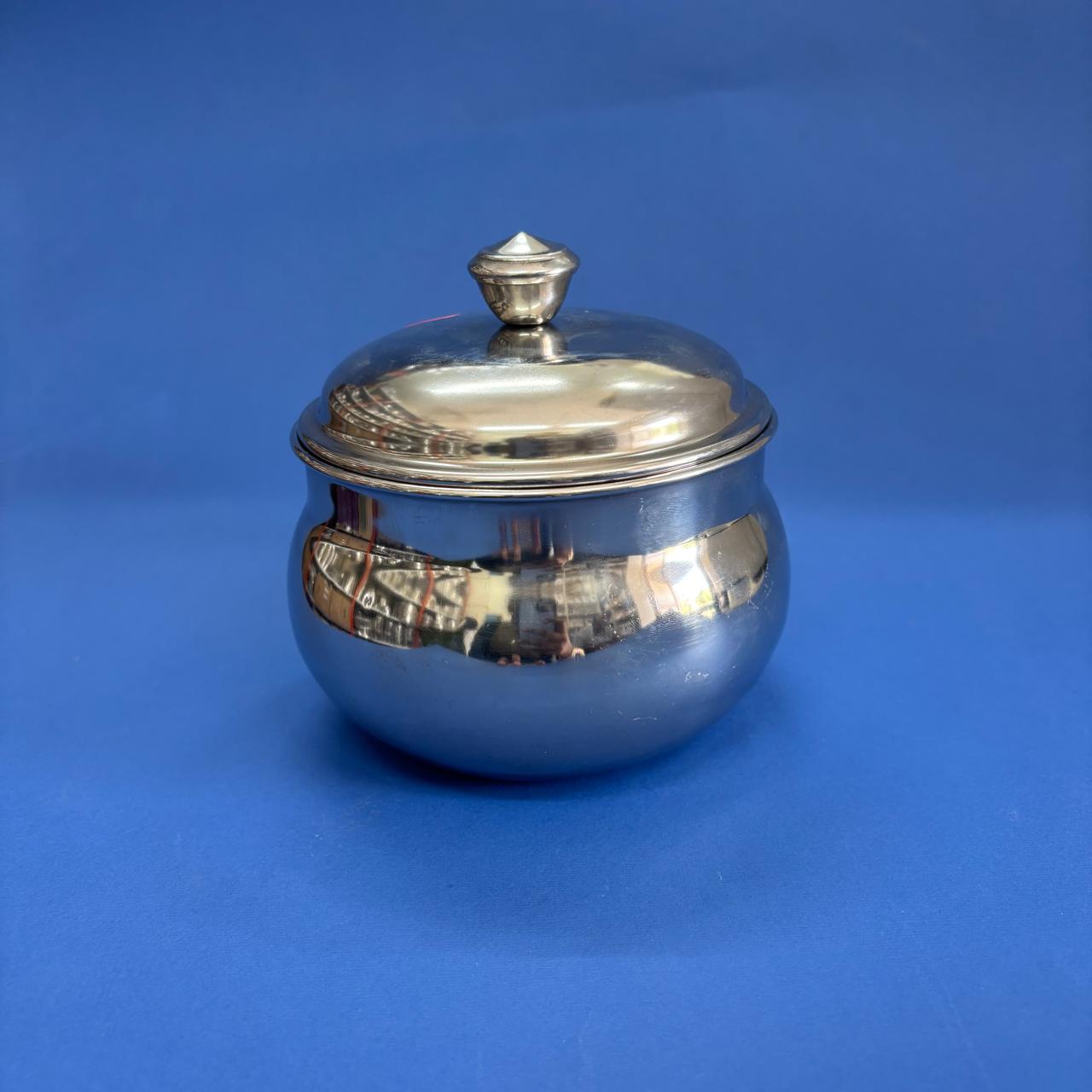  Premium stainless steel mango-shaped curd pot with lid for serving curd