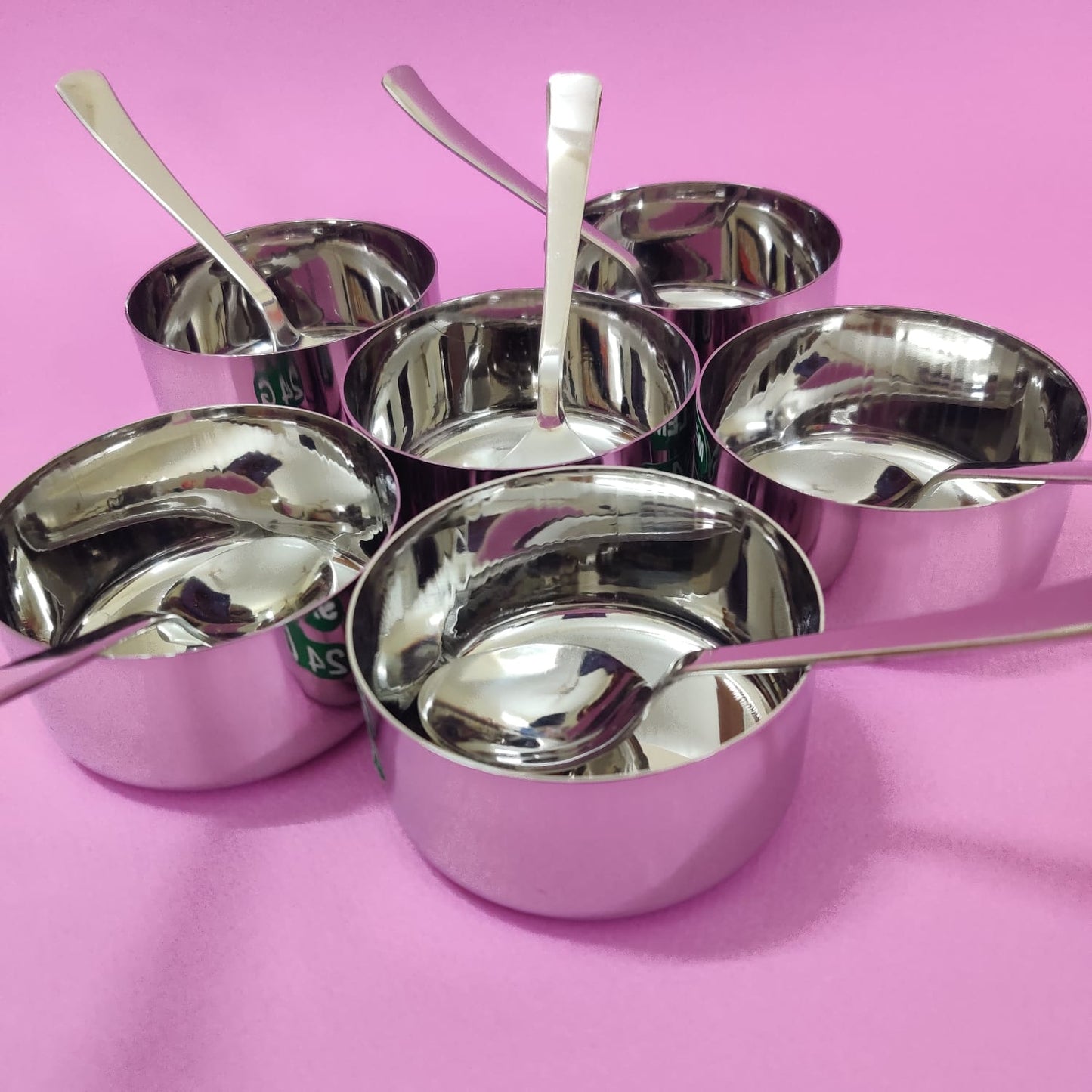 Subji Cup set of 6 with 6  Spoons