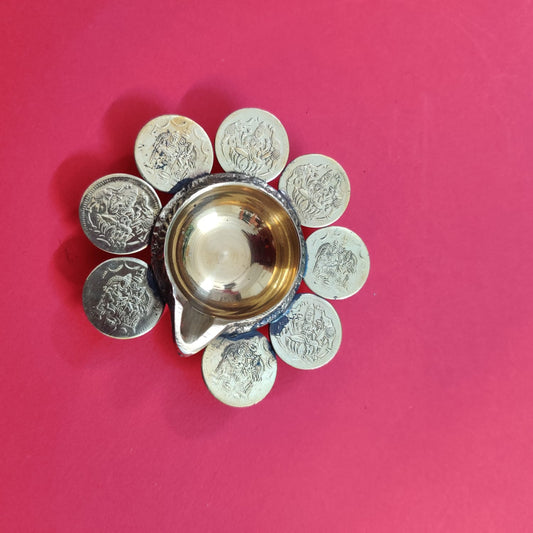 Kubera Lakshmi Deepam with Coins