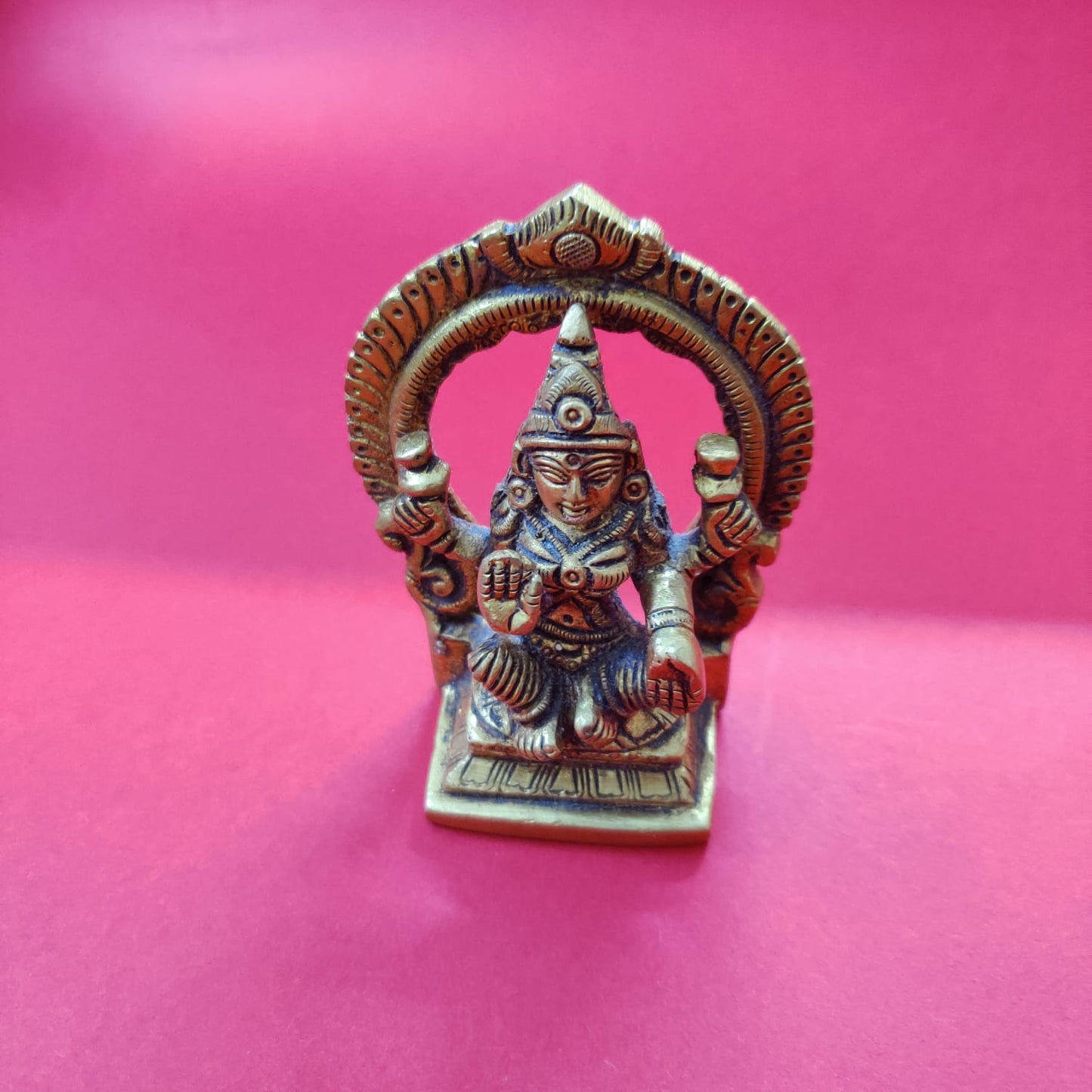 Heavy Brass Antique Lakshmi Idol