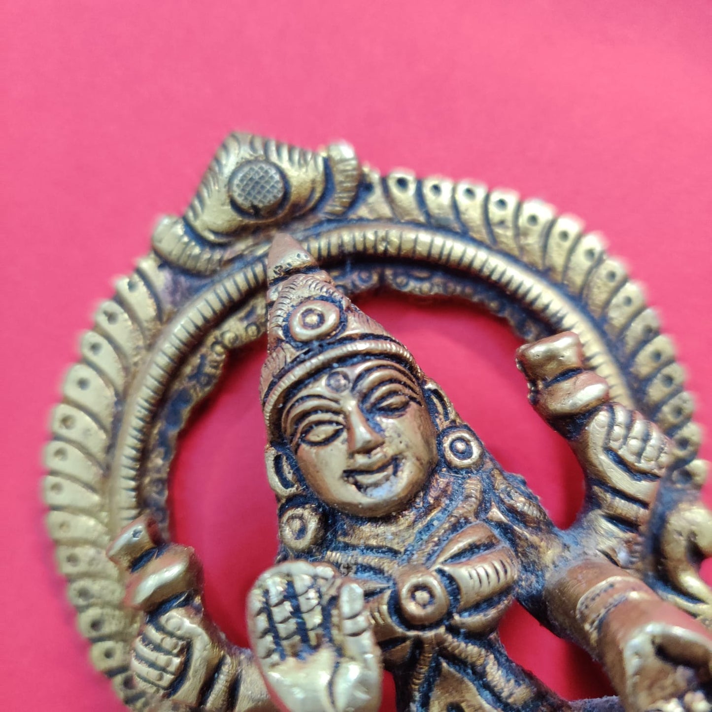 Heavy Brass Antique Lakshmi Idol