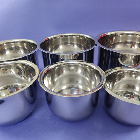 Karaikudi Short Round Adukku satti set of 6