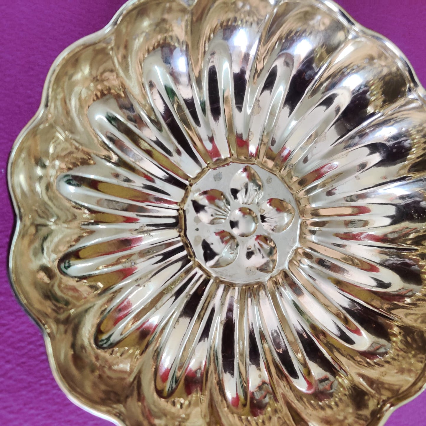 Brass Lotus Flower Plate