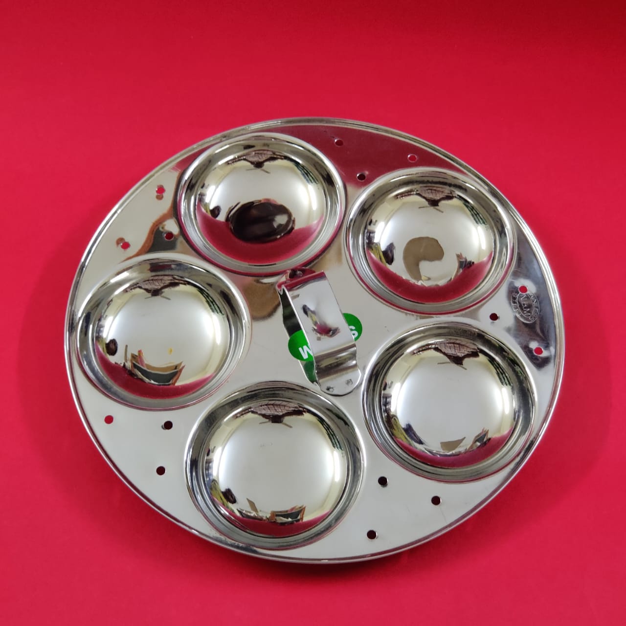 Idli steamer Without Hole Set Small with Idiyappam Steamer (5 Idlis)