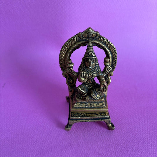 Brass Lakshmi Idol big With Manai