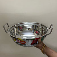 Stainless Steel Kadai 7 idli plate Size