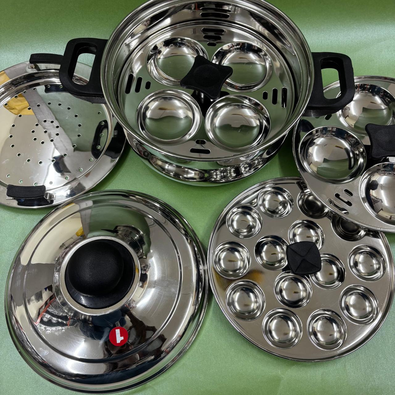 Idli Steamer complete set – Stainless steel