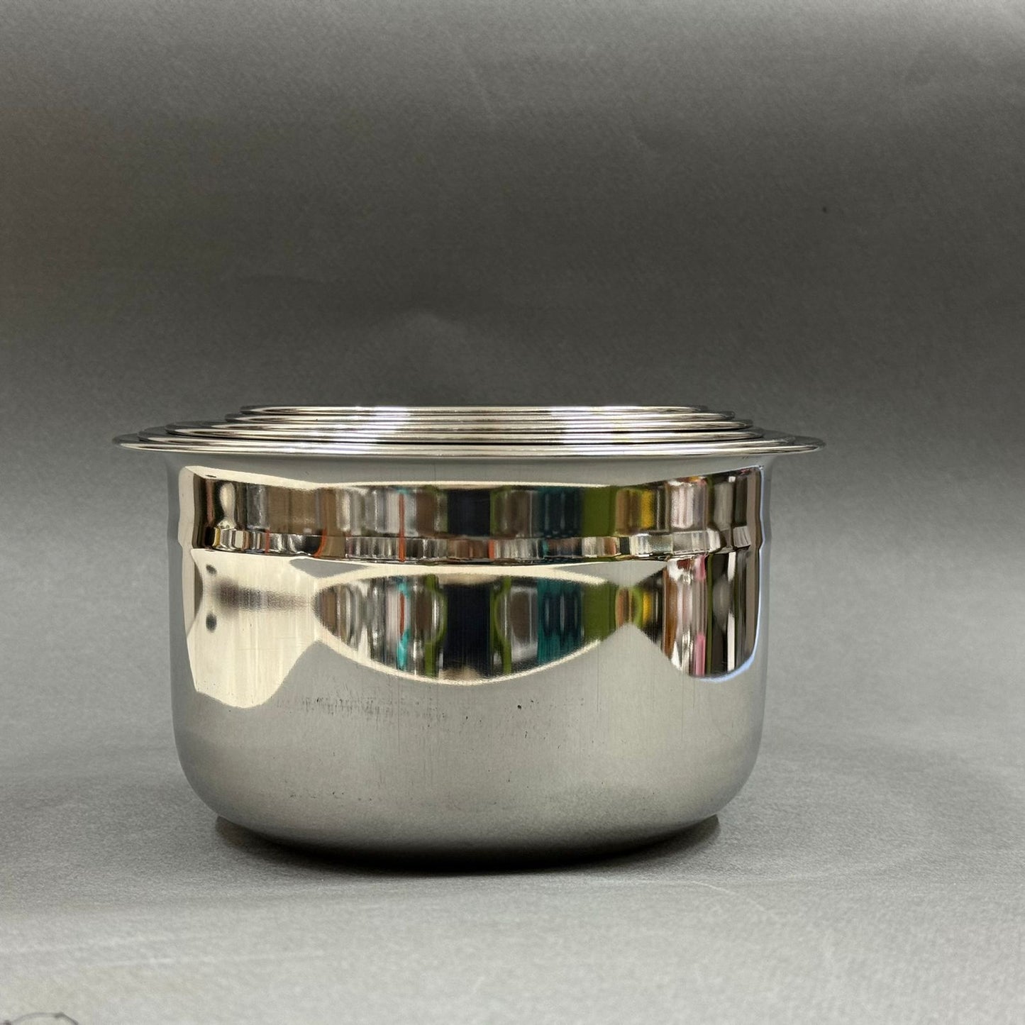 Stainless Steel Mysore Tope Set – 6 Chettinad Serving Bowls