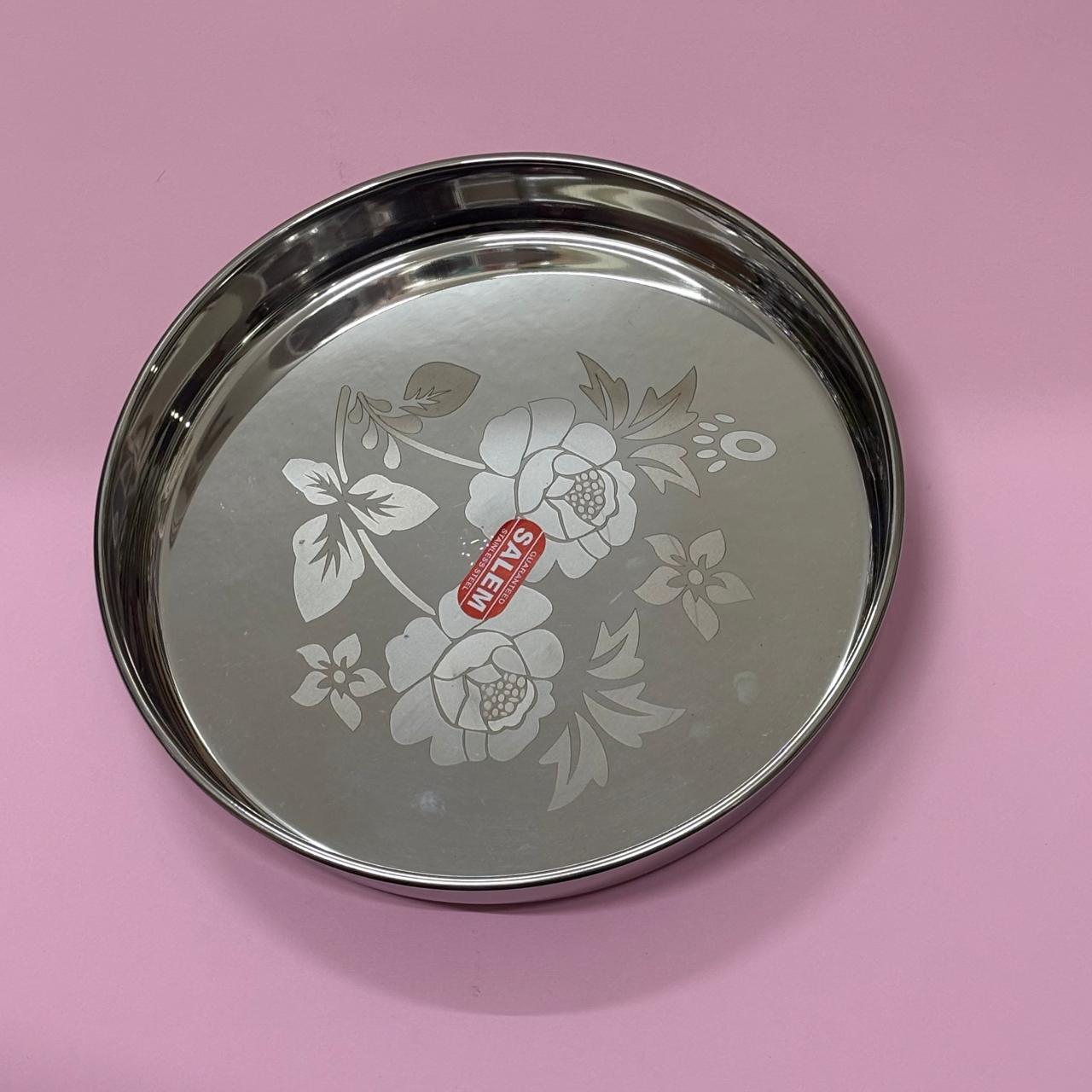 Dinner Plate – Flower Design | Salem Stainless Steel