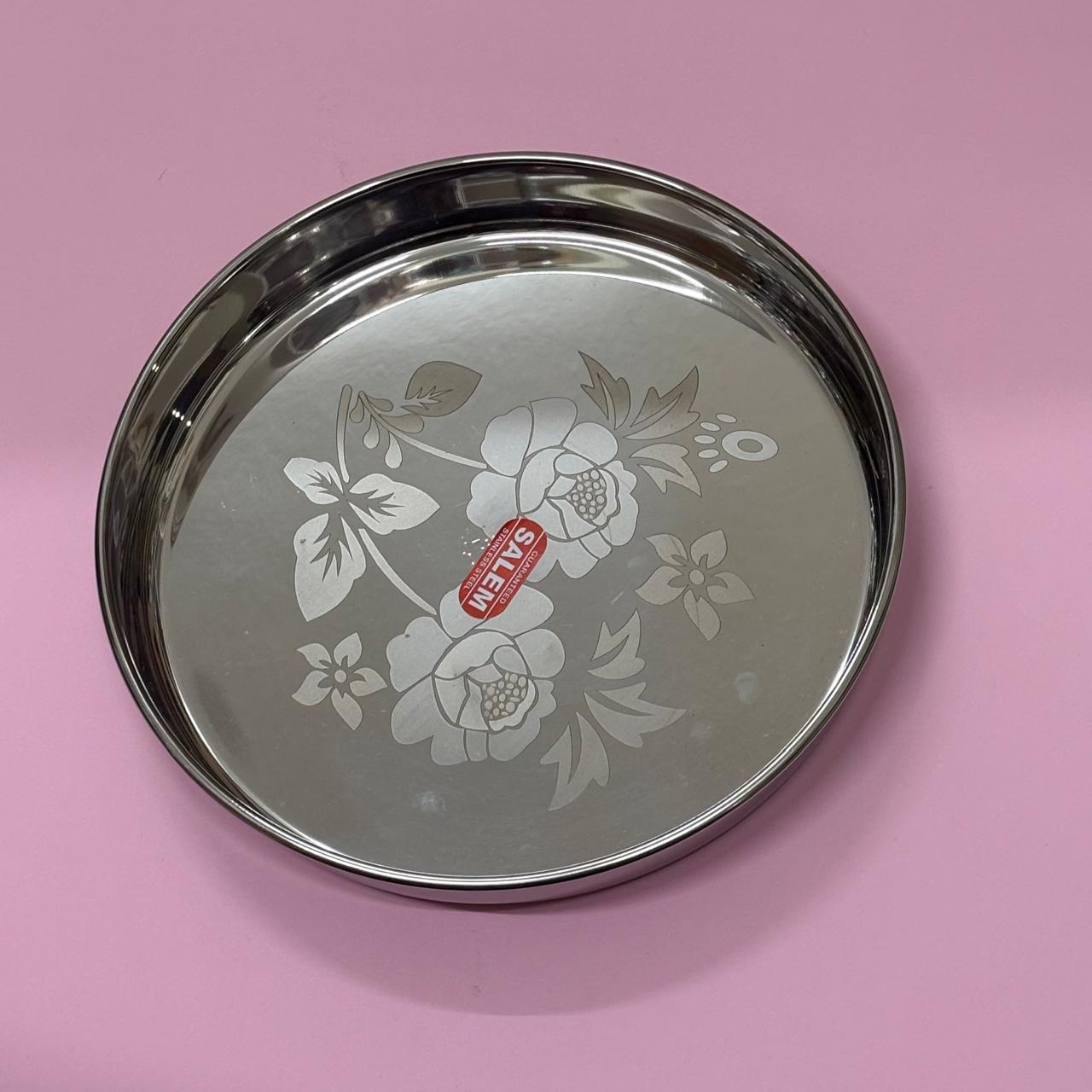 Dinner Plate – Flower Design | Salem Stainless Steel