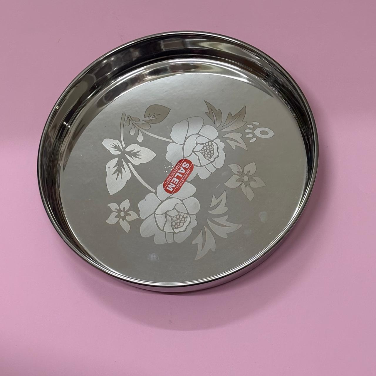 Dinner Plate – Flower Design | Salem Stainless Steel