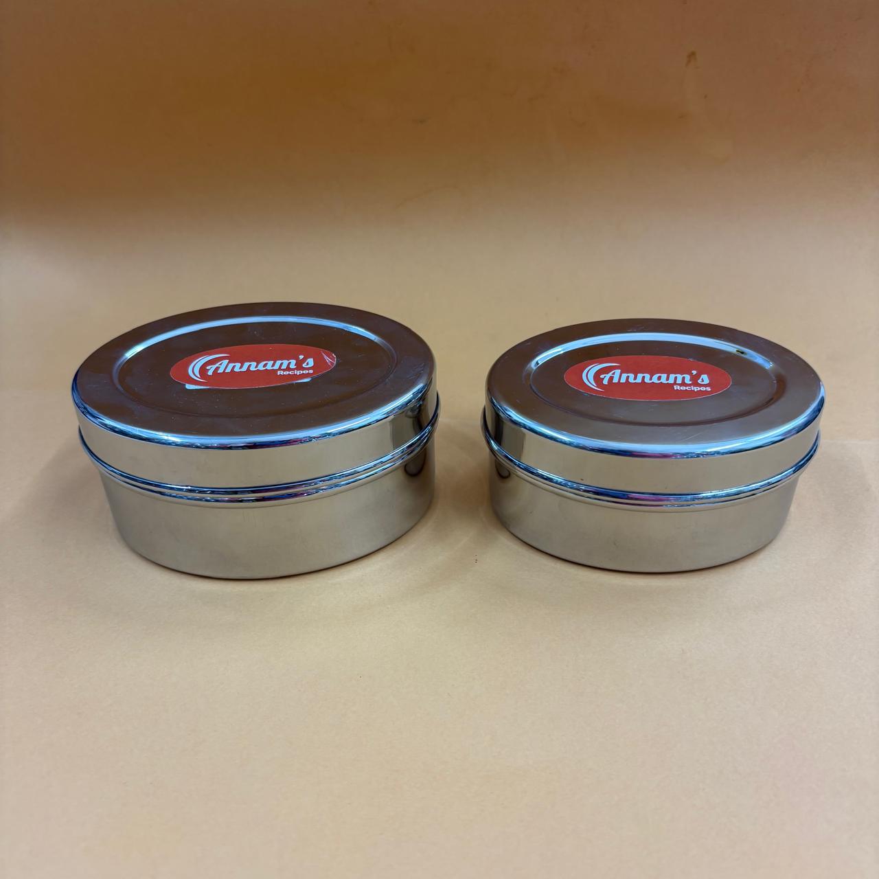 Oval Snacks Box in Stainless Steel