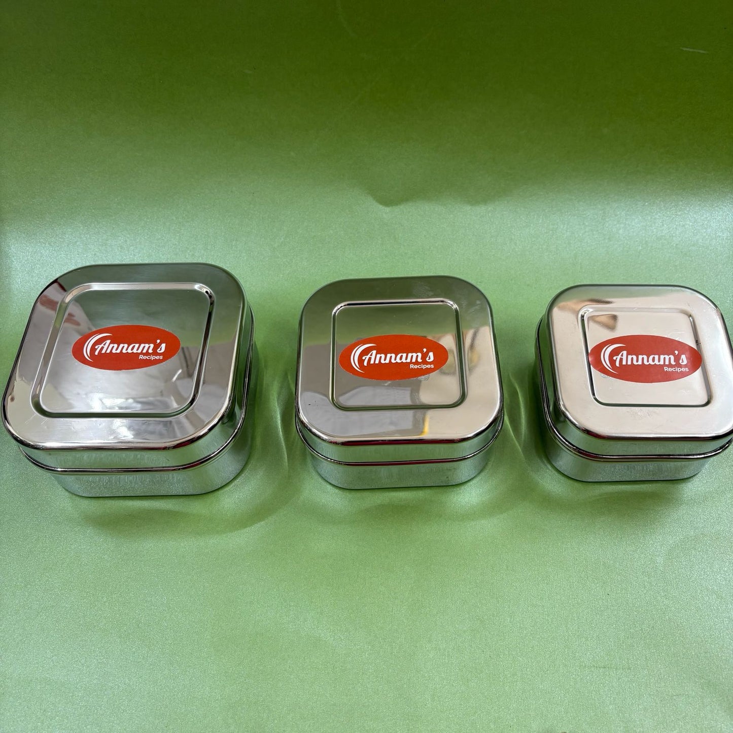 Square Lunch Box in Stainless Steel