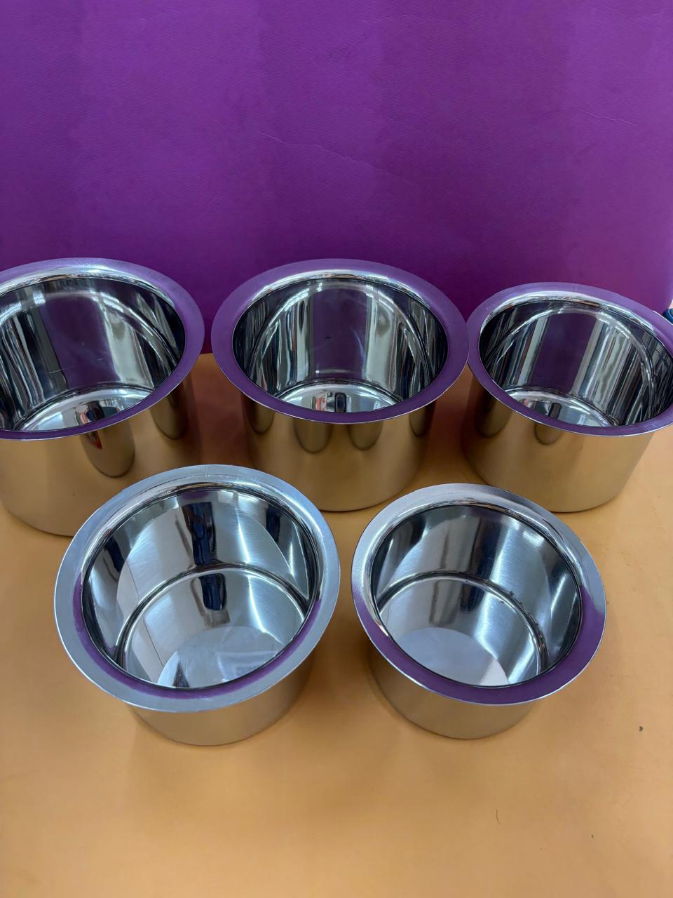 9 in 1 Chettinad Short Adukku Set in Stainless Steel