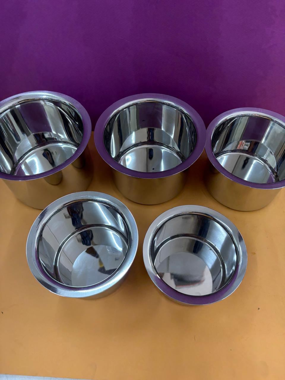 9 in 1 Chettinad Short Adukku Set in Stainless Steel