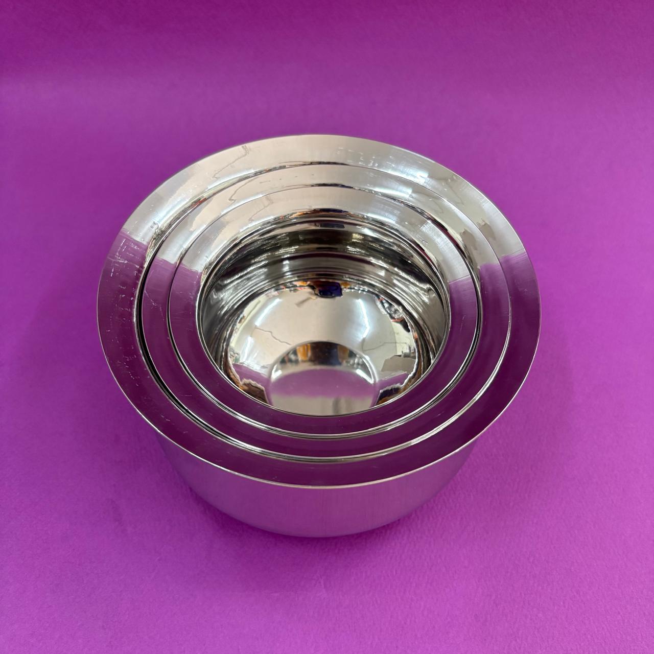 Chettinad Serving Bowl Set (Set of 3) – Stainless Steel