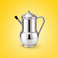 Antique Oil Jug in Stainless Steel