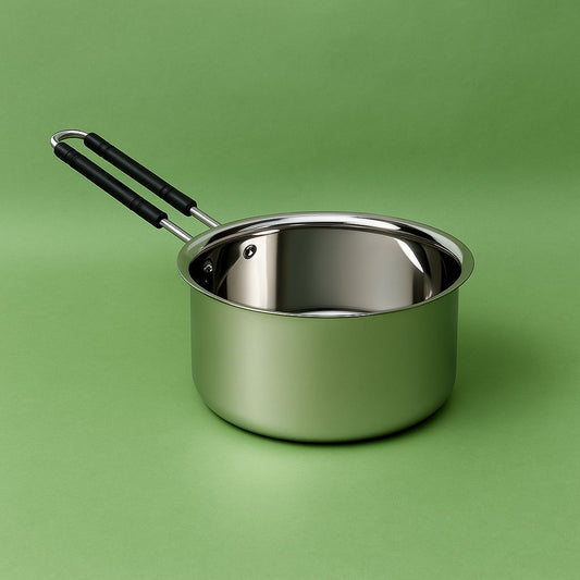 Saucepan heavy duty in stainless steel