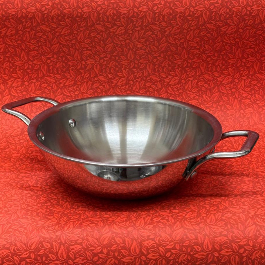ES TriPly Kadai - Stainless Steel (Without Lid)